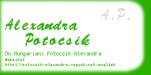 alexandra potocsik business card